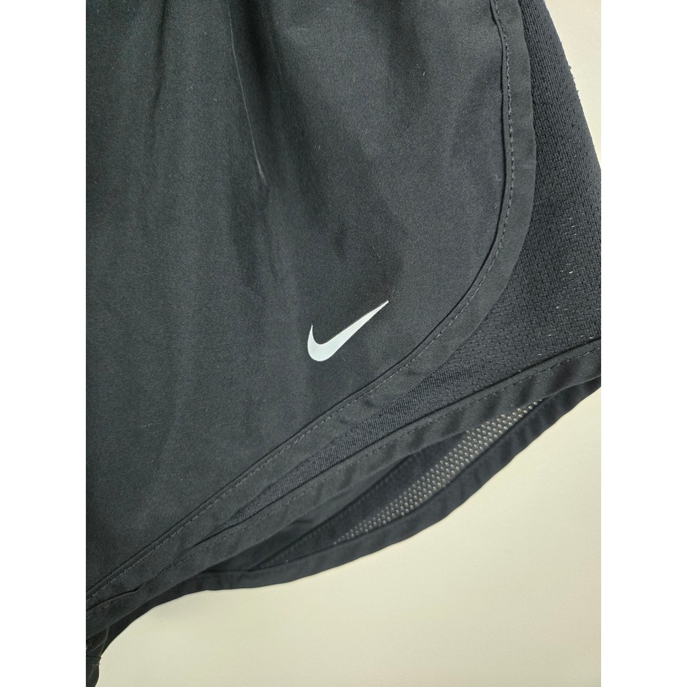 Nike Dri-FIT Women Running Shorts Black Mesh Trim Athletic Gym Workout Size‎ M - Picture 2 of 10